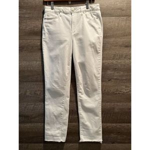 Paige Hoxton Slim White Stretch Jeans Size 30